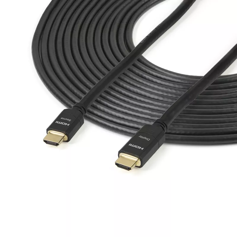 Cable HDMI activo de 20 m StarTech.com – Cable HDMI de alta velocidad 4K con Ethernet – Certificado CL2 para instalación en pared – Vídeo 4K 30Hz – Cable HDMI 1.4 – Para monitor HDMI, proyector, TV, display