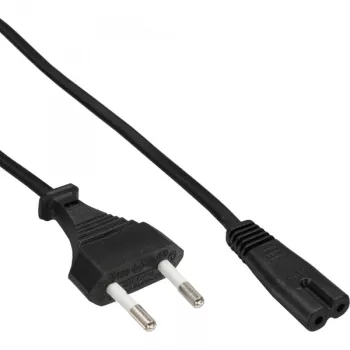 Cable de alimentación InLine, conector Euro / conector Euro8, negro, 3m