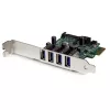 Adaptador de tarjeta controladora StarTech.com 4 puertos PCI Express PCIe SuperSpeed USB 3.0 con UASP – Alimentación SATA