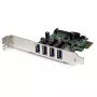 Adaptador de tarjeta controladora StarTech.com 4 puertos PCI Express PCIe SuperSpeed USB 3.0 con UASP – Alimentación SATA