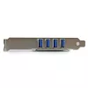 Adaptador de tarjeta controladora StarTech.com 4 puertos PCI Express PCIe SuperSpeed USB 3.0 con UASP – Alimentación SATA
