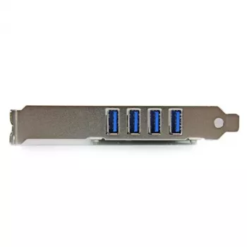 Adaptador de tarjeta controladora StarTech.com 4 puertos PCI Express PCIe SuperSpeed USB 3.0 con UASP – Alimentación SATA