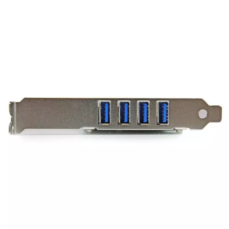 Adaptador de tarjeta controladora StarTech.com 4 puertos PCI Express PCIe SuperSpeed USB 3.0 con UASP – Alimentación SATA
