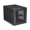 Armario de red de montaje en pared StarTech.com 4 postes 12U con estante 1U, rack de servidor de pared abatible de 19 pulgadas para equipos de datos / AV / electrónica / informática, carcasa de rack ventilada flexible