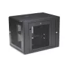 Armario de red de montaje en pared StarTech.com 4 postes 12U con estante 1U, rack de servidor de pared abatible de 19 pulgadas para equipos de datos / AV / electrónica / informática, carcasa de rack ventilada flexible