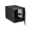 Armario de red de montaje en pared StarTech.com 4 postes 12U con estante 1U, rack de servidor de pared abatible de 19 pulgadas para equipos de datos / AV / electrónica / informática, carcasa de rack ventilada flexible