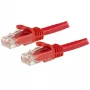StarTech.com N6PATC1MRD cable de red Cat6 snagless, RJ45 UTP, Gigabit, PoE, protector antitirones, verificado ETL, 1 m, rojo