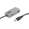 Hub extensor USB StarTech.com, cable de extensión USB 3.0 de 10m con hub USB-A de 4 puertos, cable repetidor USB activo/alimentado por bus, fuente de alimentación de 20W opcional incluida, protección ESD