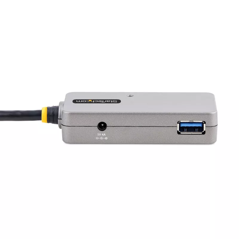 Hub extensor USB StarTech.com, cable de extensión USB 3.0 de 10m con hub USB-A de 4 puertos, cable repetidor USB activo/alimentado por bus, fuente de alimentación de 20W opcional incluida, protección ESD