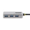 Hub extensor USB StarTech.com, cable de extensión USB 3.0 de 10m con hub USB-A de 4 puertos, cable repetidor USB activo/alimentado por bus, fuente de alimentación de 20W opcional incluida, protección ESD