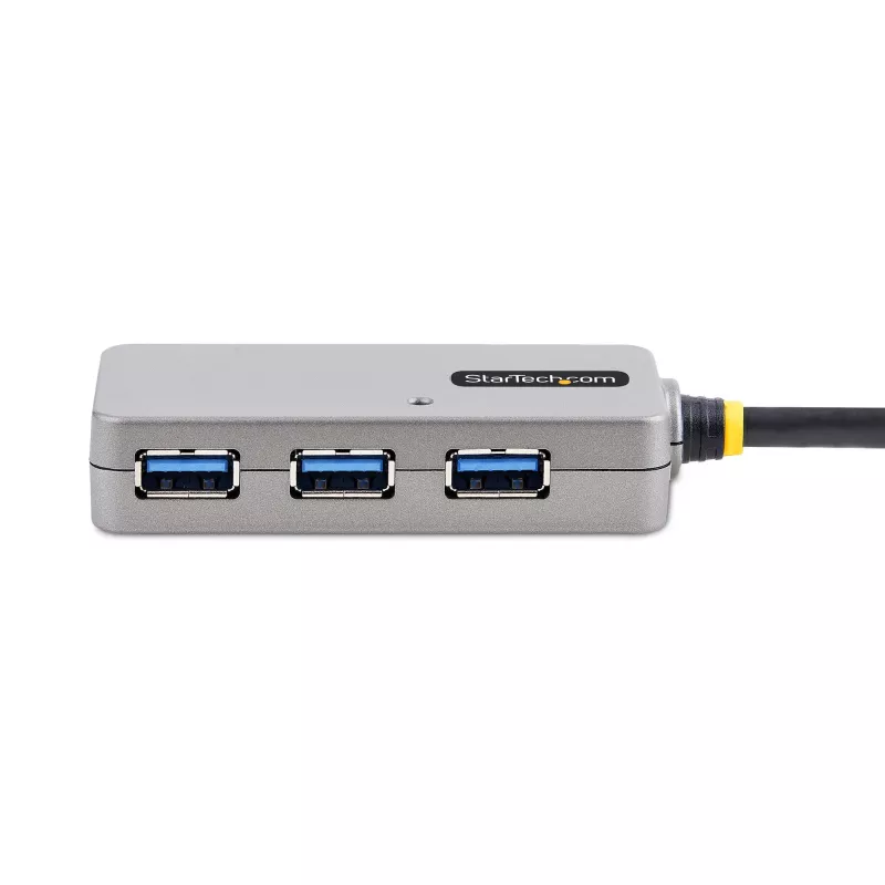 Hub extensor USB StarTech.com, cable de extensión USB 3.0 de 10m con hub USB-A de 4 puertos, cable repetidor USB activo/alimentado por bus, fuente de alimentación de 20W opcional incluida, protección ESD
