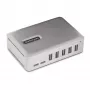 Hub USB-C de 7 puertos StarTech.com - 5x USB-A + 2x USB-C - Self-Powered con fuente de alimentación de 65W - USB 3.1 10Gbps - Hub USB para sobremesa/portátil con cable de bloqueo certificado USB-IF de 3ft - Hub USB C