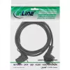 Cable de alimentación InLine, CEE 7/7 acodado / IEC C13 de 3 polos acodado a la izquierda, negro, 0,5 m