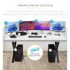 Conmutador KM de 4 puertos StarTech.com con conmutación de ratón, conmutador USB para teclado/ratón, audio de 3,5mm/USB, uso compartido de periféricos para 4 ordenadores, conforme a TAA
