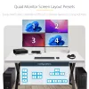 Conmutador KM de 4 puertos StarTech.com con conmutación de ratón, conmutador USB para teclado/ratón, audio de 3,5mm/USB, uso compartido de periféricos para 4 ordenadores, conforme a TAA
