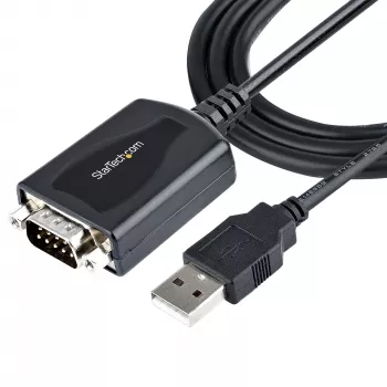 Cable USB a serie StarTech.com de 1m con conservación de puerto COM, conector DB9 RS232 a convertidor USB, adaptador USB a serie para PLC/impresora/escáner, chipset Prolific, Windows/Mac