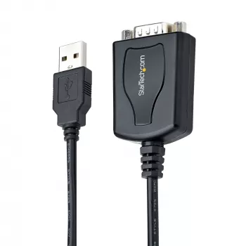 Cable USB a serie StarTech.com de 1m con conservación de puerto COM, conector DB9 RS232 a convertidor USB, adaptador USB a serie para PLC/impresora/escáner, chipset Prolific, Windows/Mac