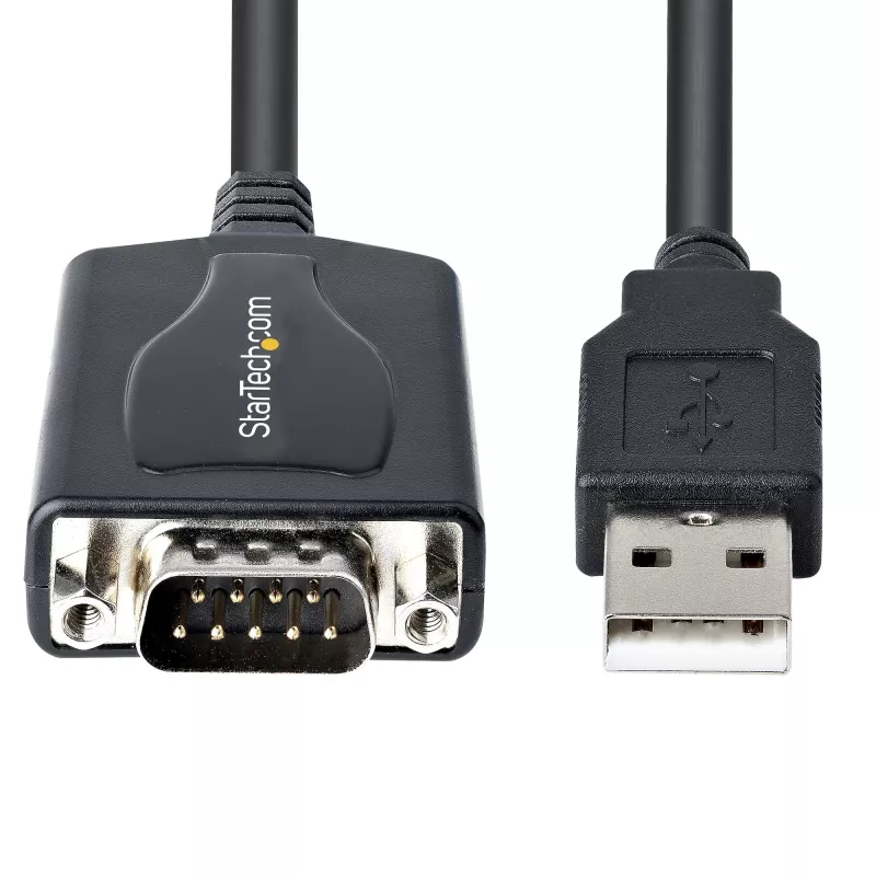 Cable USB a serie StarTech.com de 1m con conservación de puerto COM, conector DB9 RS232 a convertidor USB, adaptador USB a serie para PLC/impresora/escáner, chipset Prolific, Windows/Mac