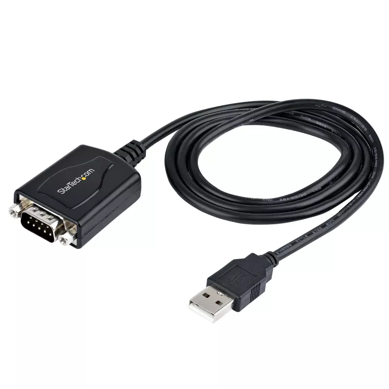Cable USB a serie StarTech.com de 1m con conservación de puerto COM, conector DB9 RS232 a convertidor USB, adaptador USB a serie para PLC/impresora/escáner, chipset Prolific, Windows/Mac