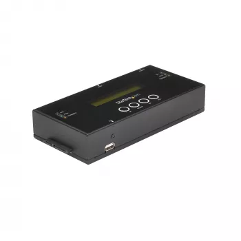 Duplicador y borrador de discos duros independiente 1:1 StarTech.com, clonador/copiador de HDD/SSD SAS y SATA, duplicador y sanitizador de discos duros, pantalla LCD, conforme a TAA