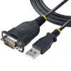 Cable USB a serie StarTech.com de 1m, conector DB9 RS232 a convertidor USB, CI Prolific, adaptador USB a serie para PLC/impresora/escáner/conmutador, adaptador USB a puerto COM, Windows/Mac