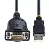 Cable USB a serie StarTech.com de 1m, conector DB9 RS232 a convertidor USB, CI Prolific, adaptador USB a serie para PLC/impresora/escáner/conmutador, adaptador USB a puerto COM, Windows/Mac