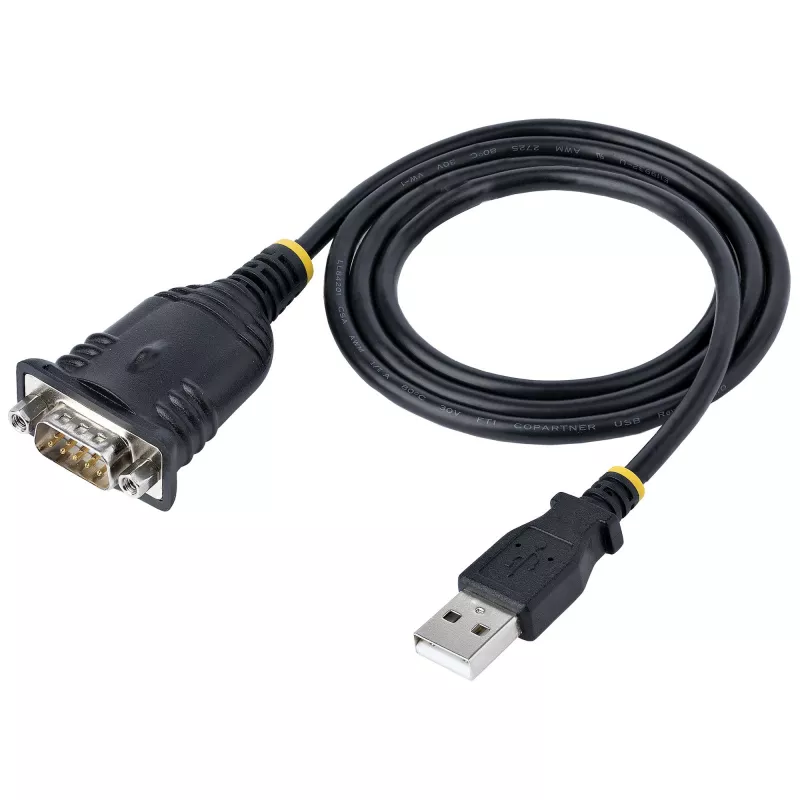 Cable USB a serie StarTech.com de 1m, conector DB9 RS232 a convertidor USB, CI Prolific, adaptador USB a serie para PLC/impresora/escáner/conmutador, adaptador USB a puerto COM, Windows/Mac