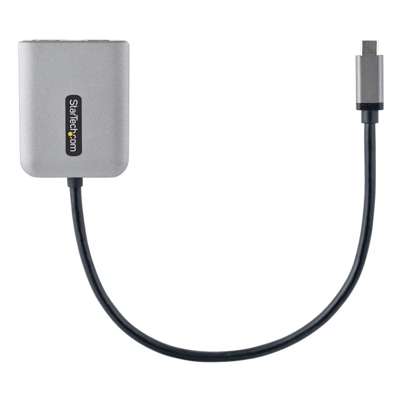 Hub MST USB-C a doble HDMI StarTech.com - Doble HDMI 4K 60Hz - Adaptador multipantalla USB Type-C para portátil con cable de 30cm - Hub de transporte multi-stream DP 1.4 - Splitter USB-C a HDMI