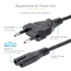 Cable de alimentación para portátil StarTech.com de 1m (3ft), enchufe EU a C7, 2,5A 250V, 18AWG, cable de repuesto para portátil, cable de alimentación para impresora, cable de carga para portátil, cable de fuente de alimentación para portátil – listado UL