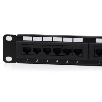 StarTech.com panel de parcheo Cat 6 110 de 24 puertos 1U para rack, RJ-45, montaje en rack, 1U, negro, RoHS, CE, ETL, UL