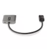 StarTech.com hub DisplayPort MST de 2 puertos, doble 4K 60Hz, adaptador DP a 2x monitor DisplayPort, adaptador de vídeo multipantalla DP 1.4, cable integrado de 30 cm, alimentado por USB, solo Windows