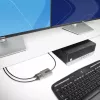 StarTech.com hub DisplayPort MST de 2 puertos, doble 4K 60Hz, adaptador DP a 2x monitor DisplayPort, adaptador de vídeo multipantalla DP 1.4, cable integrado de 30 cm, alimentado por USB, solo Windows