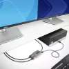 StarTech.com hub DisplayPort MST de 2 puertos, doble 4K 60Hz, adaptador DP a 2x monitor DisplayPort, adaptador de vídeo multipantalla DP 1.4, cable integrado de 30 cm, alimentado por USB, solo Windows