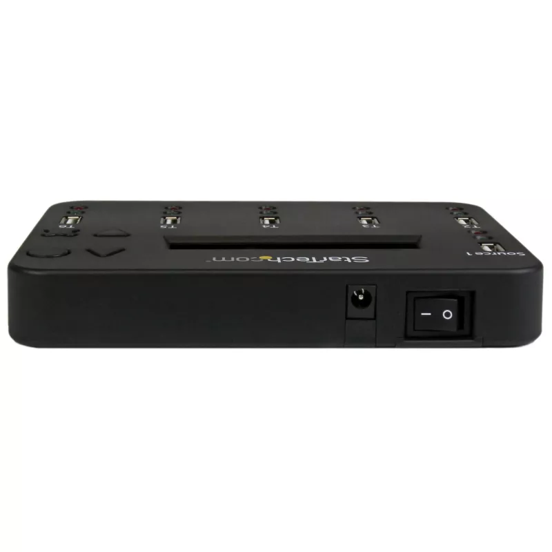StarTech.com duplicador y borrador de memorias USB independiente de 1 a 5, copiador de unidades flash USB múltiples, copia de sistema y archivos y de unidad completa a 1,5 GB/min, borrado individual y de 3 pasadas, pantalla LCD – TAA