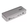 StarTech.com estación de acoplamiento KVM USB-C para dos portátiles, dock DisplayPort de doble monitor 4K 60Hz, hub USB de 5 puertos, GbE, Power Delivery de 90W/45W a dos portátiles, Windows/Mac, dock KVM de 2 hosts - TAA