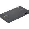 StarTech.com switch KVM híbrido USB-A + HDMI y USB-C de 2 puertos - monitor único HDMI 2.0 4K 60Hz - switch KVM HDMI compacto para sobremesa y/o portátil - alimentado por bus USB - compatible con Thunderbolt 3