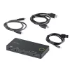 StarTech.com switch KVM híbrido USB-A + HDMI y USB-C de 2 puertos - monitor único HDMI 2.0 4K 60Hz - switch KVM HDMI compacto para sobremesa y/o portátil - alimentado por bus USB - compatible con Thunderbolt 3