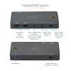 StarTech.com switch KVM híbrido USB-A + HDMI y USB-C de 2 puertos - monitor único HDMI 2.0 4K 60Hz - switch KVM HDMI compacto para sobremesa y/o portátil - alimentado por bus USB - compatible con Thunderbolt 3