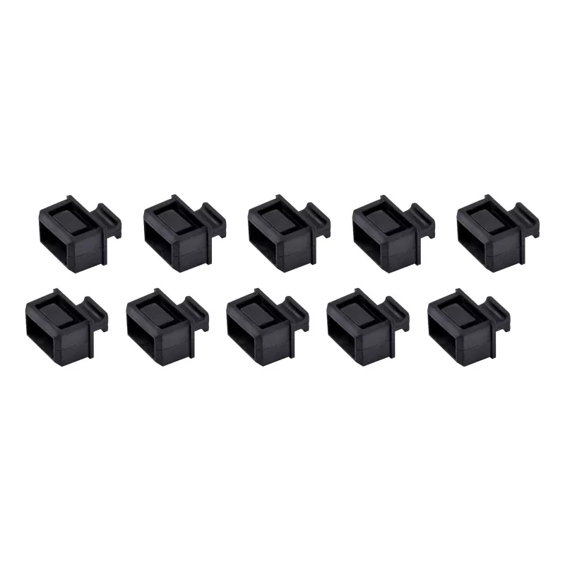 StarTech.com tapones antipolvo para SFP – pack de 10, SFP, goma, negro, switch de red, 14,6 mm, 10,1 mm