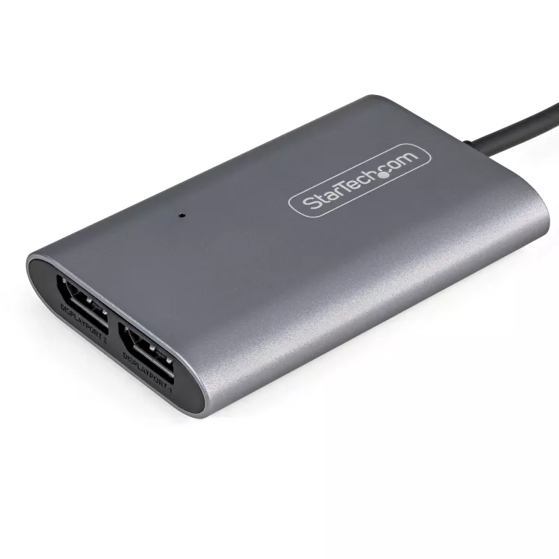 StarTech.com adaptador Thunderbolt a doble DisplayPort DP 1.4, doble 4K 60Hz o único 8K/5K conversor Thunderbolt a DP, adaptador de vídeo para 2x monitor DisplayPort - Mac y Windows
