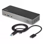 StarTech.com dock USB-C y USB-A - estación de acoplamiento universal híbrida para portátil con triple monitor DisplayPort y HDMI 4K 60Hz - Power Delivery de 85W, hub USB de 6x, GbE, audio - USB 3.1 Gen 2 10Gbps - TAA