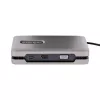 StarTech.com DKM31C3HVCPD adaptador multipuerto USB-C / base de conexión para dos monitores, 4K HDMI 2.0, VGA, vídeo USB-C DP Alt Mode, 100 W PD Pass-Through, 2x USB-A 10 Gbps, GbE, MST, gris
