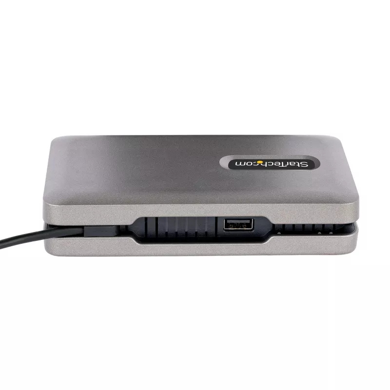 StarTech.com DKM31C3HVCPD adaptador multipuerto USB-C / base de conexión para dos monitores, 4K HDMI 2.0, VGA, vídeo USB-C DP Alt Mode, 100 W PD Pass-Through, 2x USB-A 10 Gbps, GbE, MST, gris