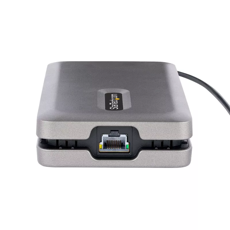 StarTech.com DKM31C3HVCPD adaptador multipuerto USB-C / base de conexión para dos monitores, 4K HDMI 2.0, VGA, vídeo USB-C DP Alt Mode, 100 W PD Pass-Through, 2x USB-A 10 Gbps, GbE, MST, gris