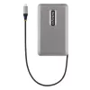 StarTech.com DKM31C3HVCPD adaptador multipuerto USB-C / base de conexión para dos monitores, 4K HDMI 2.0, VGA, vídeo USB-C DP Alt Mode, 100 W PD Pass-Through, 2x USB-A 10 Gbps, GbE, MST, gris