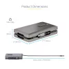 StarTech.com DKM31C3HVCPD adaptador multipuerto USB-C / base de conexión para dos monitores, 4K HDMI 2.0, VGA, vídeo USB-C DP Alt Mode, 100 W PD Pass-Through, 2x USB-A 10 Gbps, GbE, MST, gris