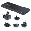 StarTech.com splitter HDMI de 4 puertos, vídeo HDMI 2.0 4K 60Hz, splitter HDMI 4K con escalador integrado, splitter HDMI 1 entrada 4 salidas, conexión de audio de 3,5 mm/óptica, splitter de pantalla/salida HDMI