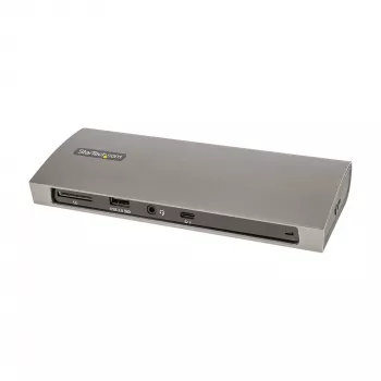 StarTech.com dock Thunderbolt 4, Power Delivery de 96W, único 8K/doble monitor 4K 60Hz, 3xTB4/USB4 puertos, 4xUSB-A, SD, GbE, estación de acoplamiento Thunderbolt 4 para Windows o MacBook TB3, cable de 0,8m