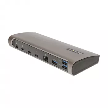 StarTech.com dock Thunderbolt 4, Power Delivery de 96W, único 8K/doble monitor 4K 60Hz, 3xTB4/USB4 puertos, 4xUSB-A, SD, GbE, estación de acoplamiento Thunderbolt 4 para Windows o MacBook TB3, cable de 0,8m
