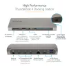 StarTech.com dock Thunderbolt 4, Power Delivery de 96W, único 8K/doble monitor 4K 60Hz, 3xTB4/USB4 puertos, 4xUSB-A, SD, GbE, estación de acoplamiento Thunderbolt 4 para Windows o MacBook TB3, cable de 0,8m